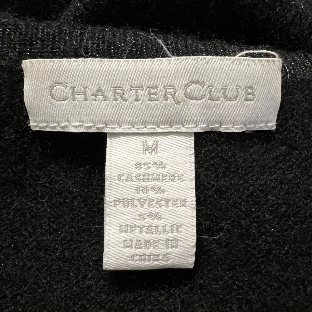 Charter Club Womens Cashmere Blend Cardigan Sz M Quiet Luxury Cocktail Evening - Picture 8 of 9